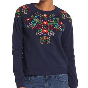 Rebecca Minkoff Sweatshirt w Embroidery Sz XS NWOT